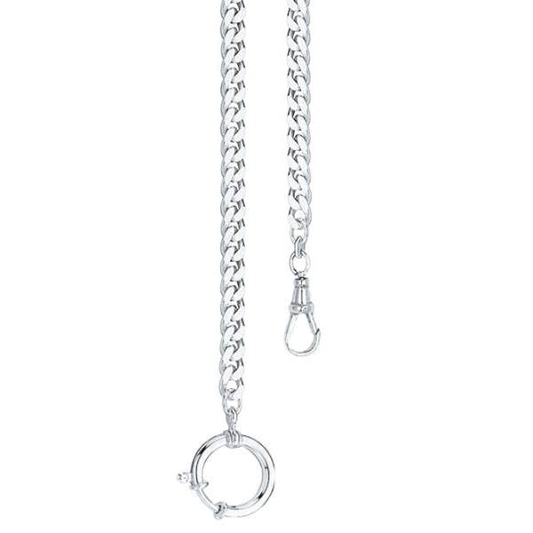 Taschenuhrkette, Panzerkette Silber 4mm flach Taschenuhrkette, Panzerkette Silber 4mm flach von POCKET
