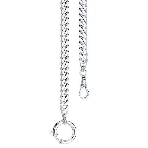 Taschenuhrkette, Panzerkette Silber 5mm flach Taschenuhrkette, Panzerkette Silber 5mm flach von POCKET