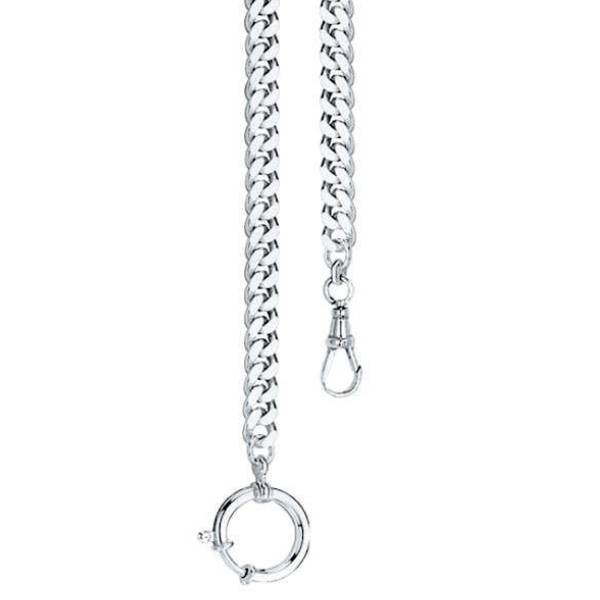 Taschenuhrkette, Panzerkette Silber 7mm flach Taschenuhrkette, Panzerkette Silber 7mm flach von POCKET