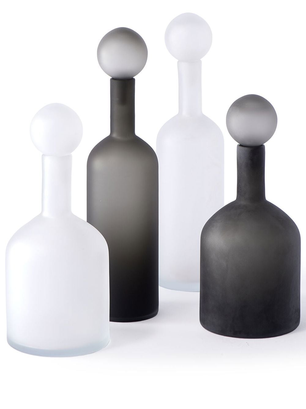 POLSPOTTEN Bubbles bottles (set of 4) - White von POLSPOTTEN