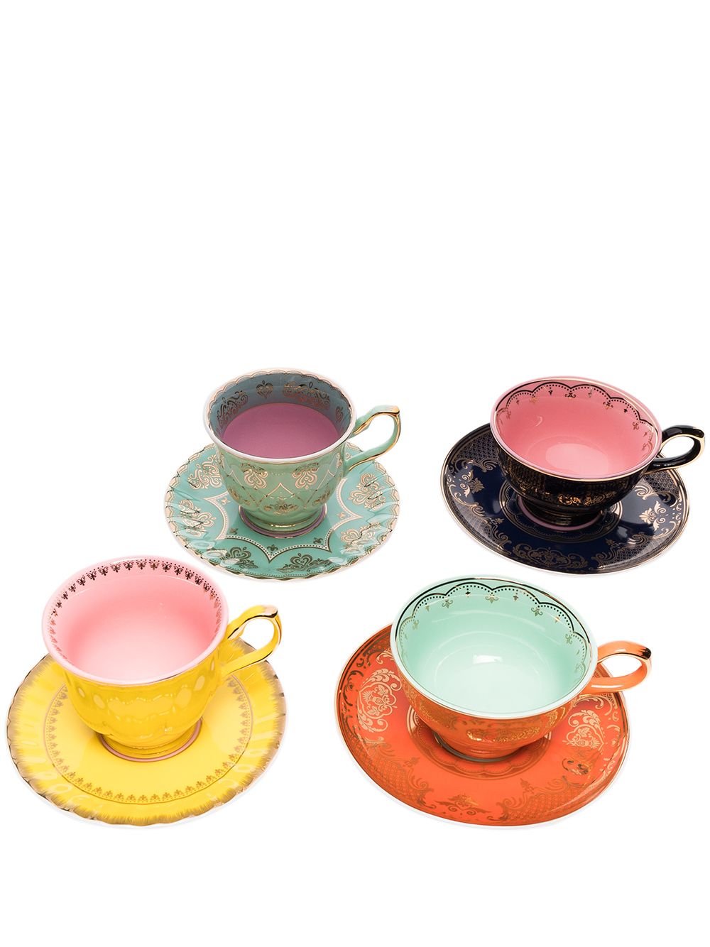 POLSPOTTEN Grandpa glazed teacups (set of 4) - Blue von POLSPOTTEN