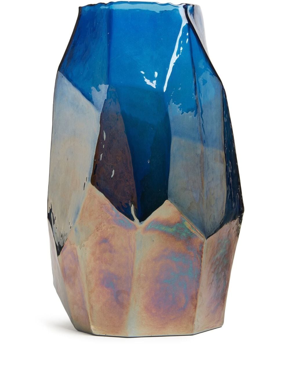 POLSPOTTEN Graphic Luster glass vase - Blue von POLSPOTTEN