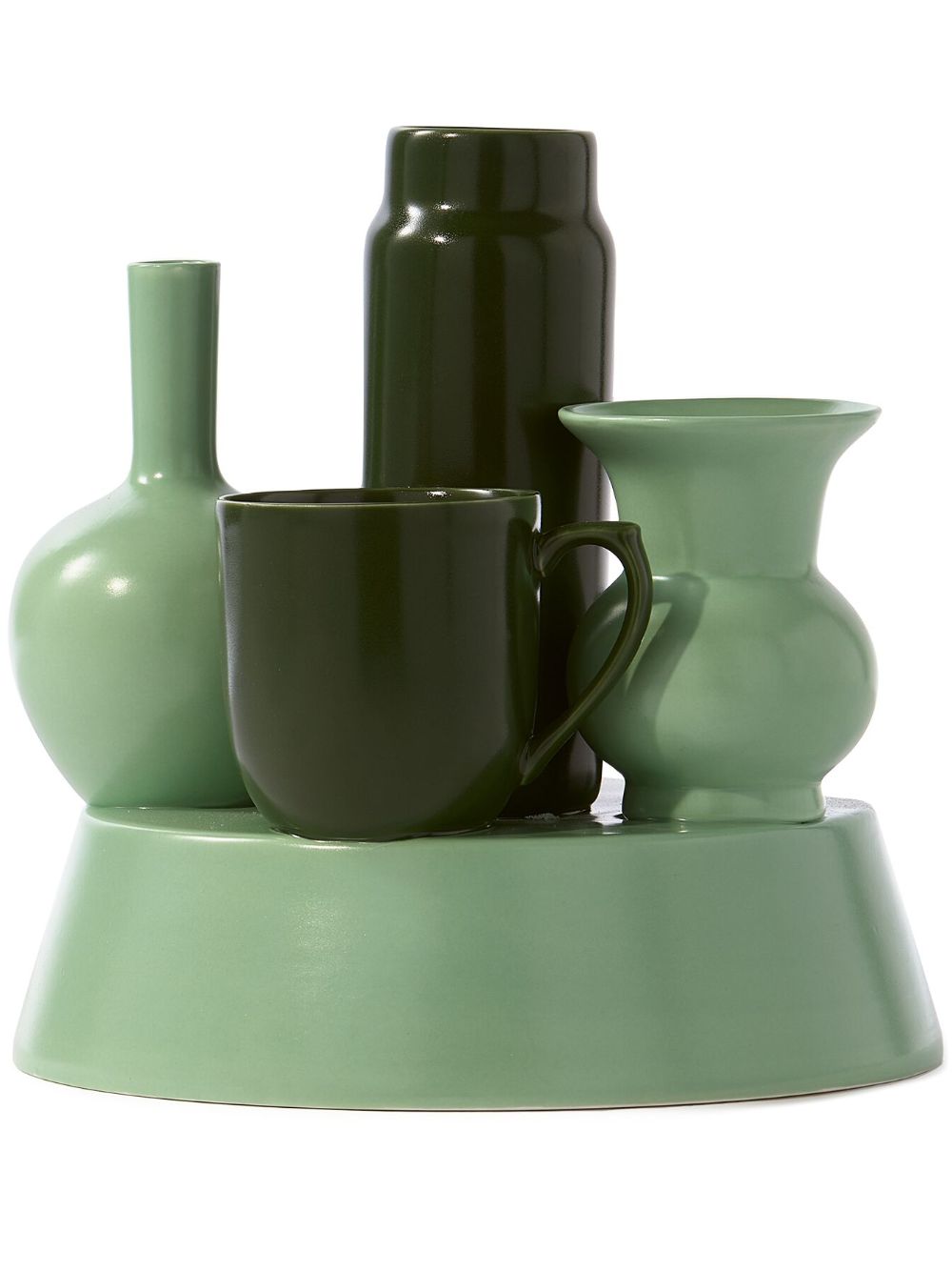 POLSPOTTEN Hong Kong porcelain vase (26cm x 25cm) - Green von POLSPOTTEN