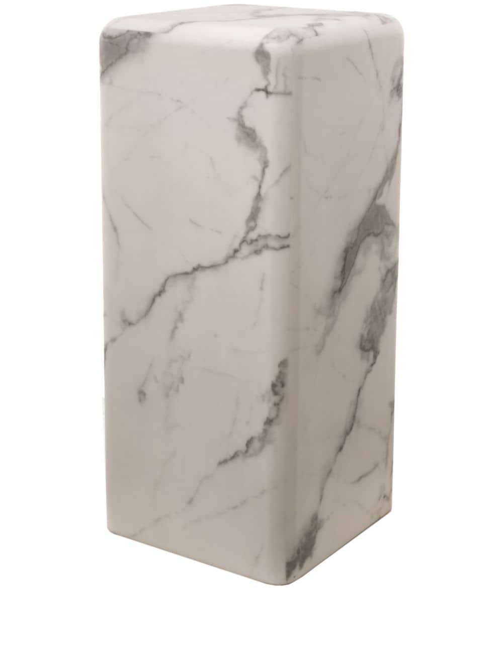 POLSPOTTEN Marble Look pillar (76,2cm x 33cm) - White von POLSPOTTEN