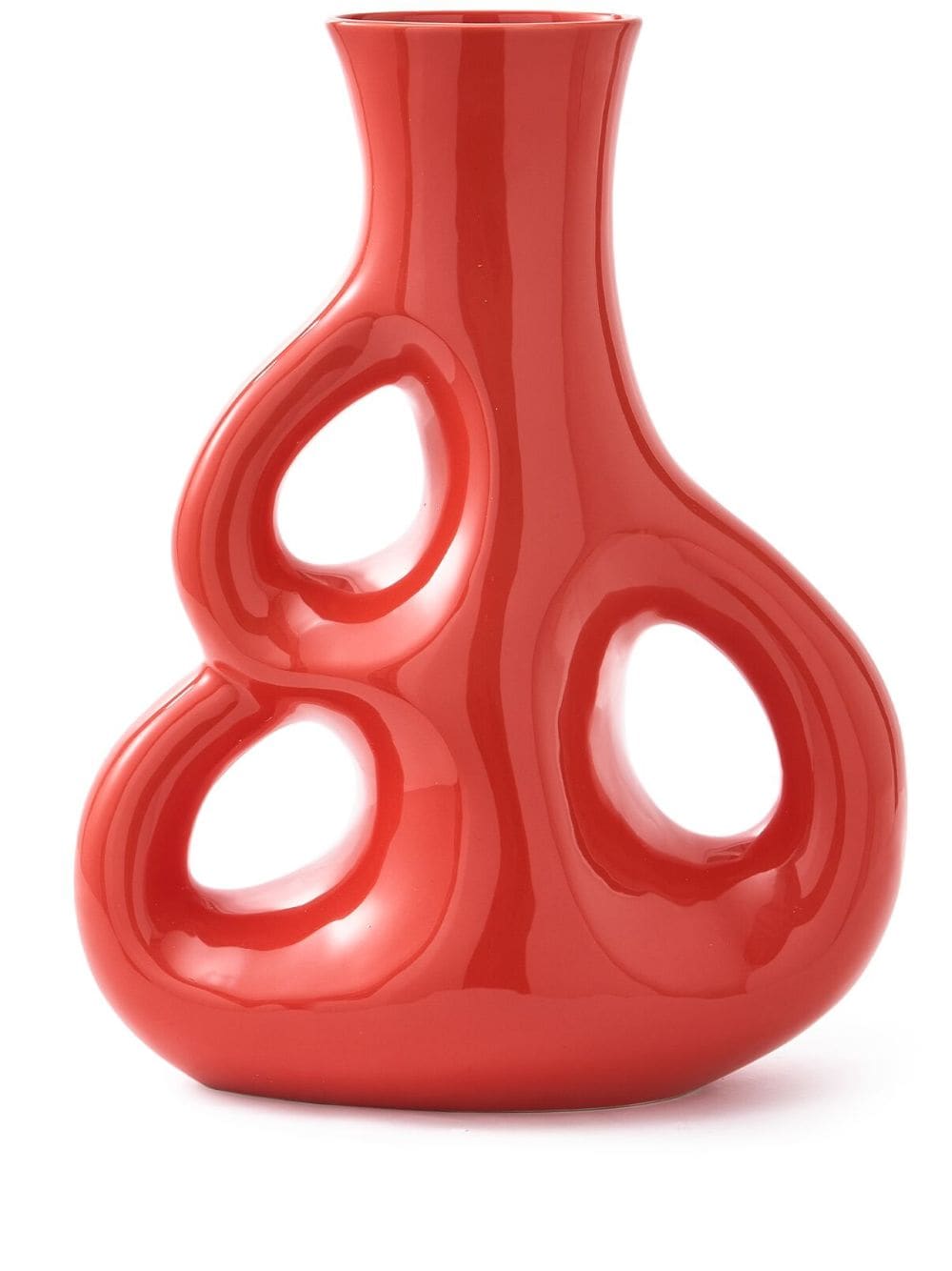 POLSPOTTEN Three Ears ceramic vase (50.5cm x 38cm) - Red von POLSPOTTEN