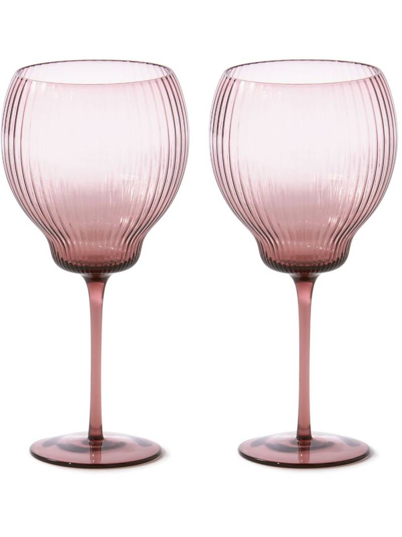 POLSPOTTEN large Pum wine glasses (set of two) - Pink von POLSPOTTEN