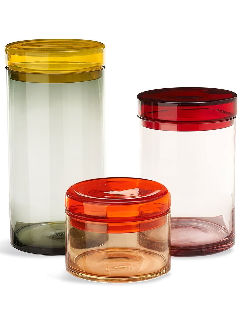 POLSPOTTEN large transparent jars (set of 3) - Orange von POLSPOTTEN