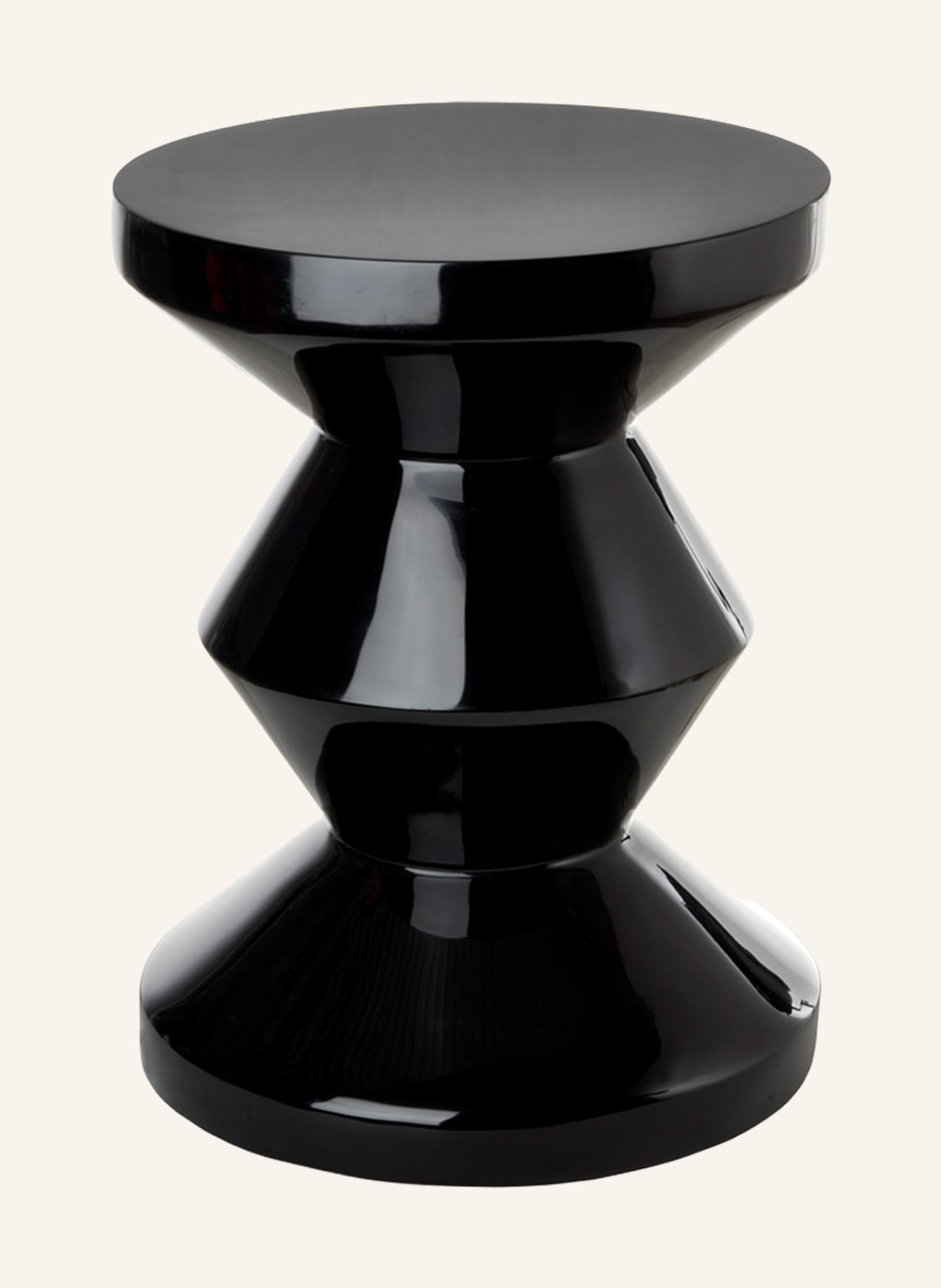 Polspotten Hocker Zig Zag schwarz Polspotten Hocker Zig Zag schwarz von POLSPOTTEN