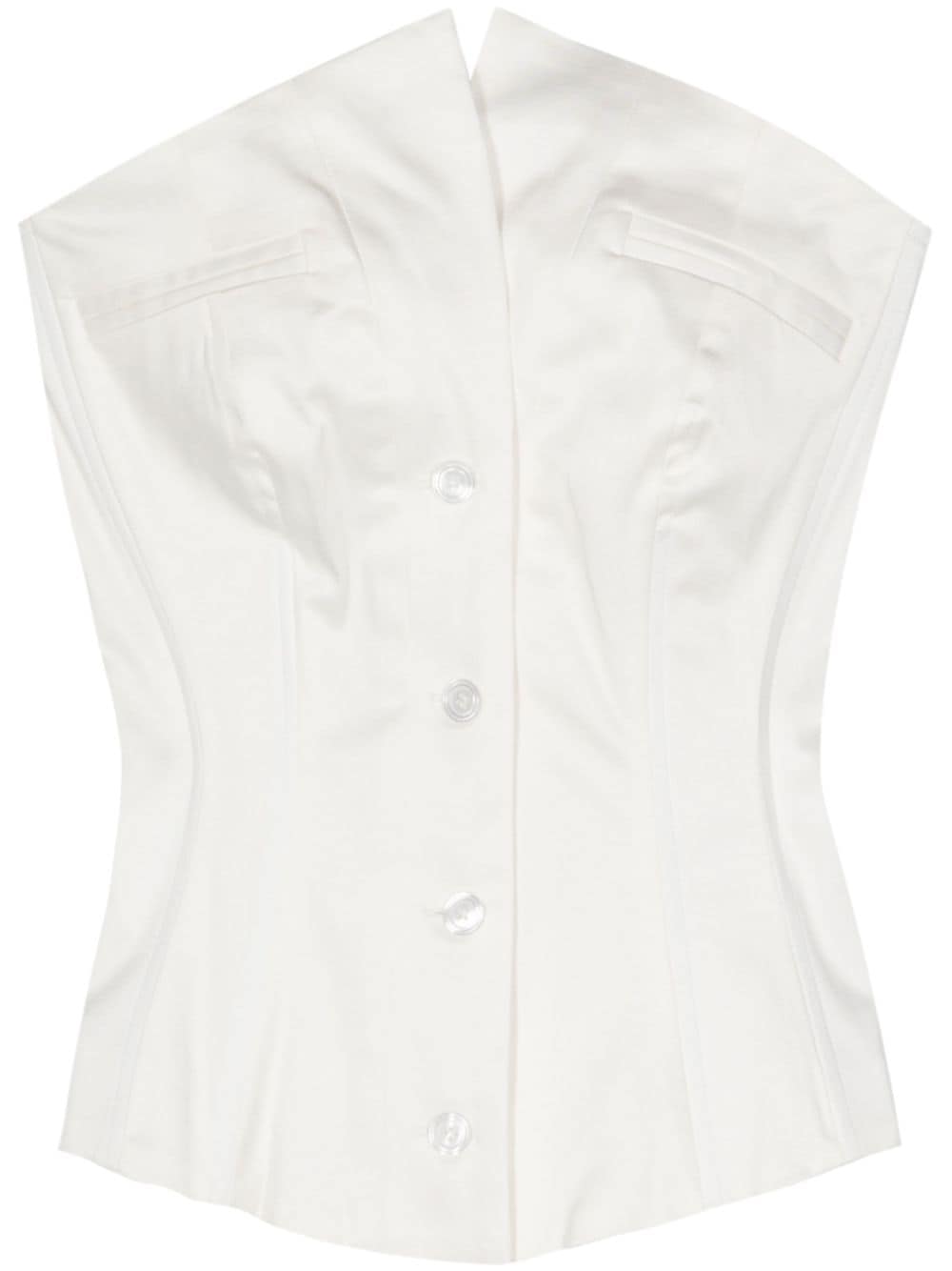 POSTER GIRL Court corset top - White von POSTER GIRL