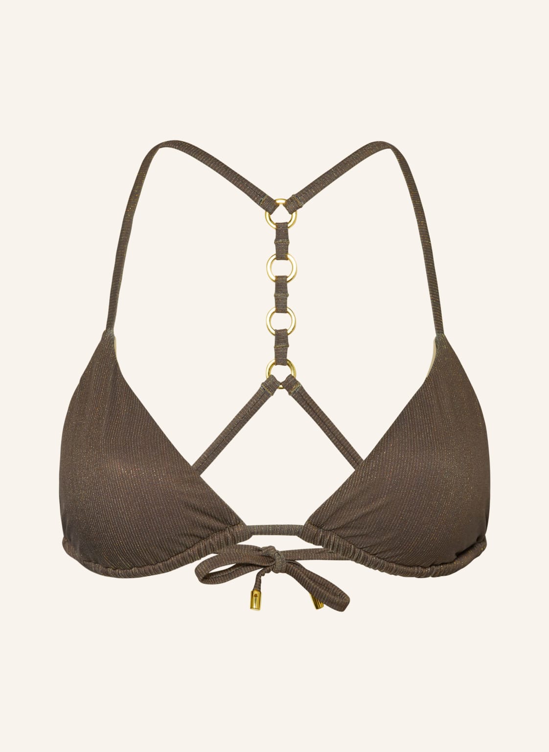 Pq Triangel-Bikini-Top Lucaya Chain Mit Glitzergarn braun Pq Triangel-Bikini-Top Lucaya Chain Mit Glitzergarn braun von PQ