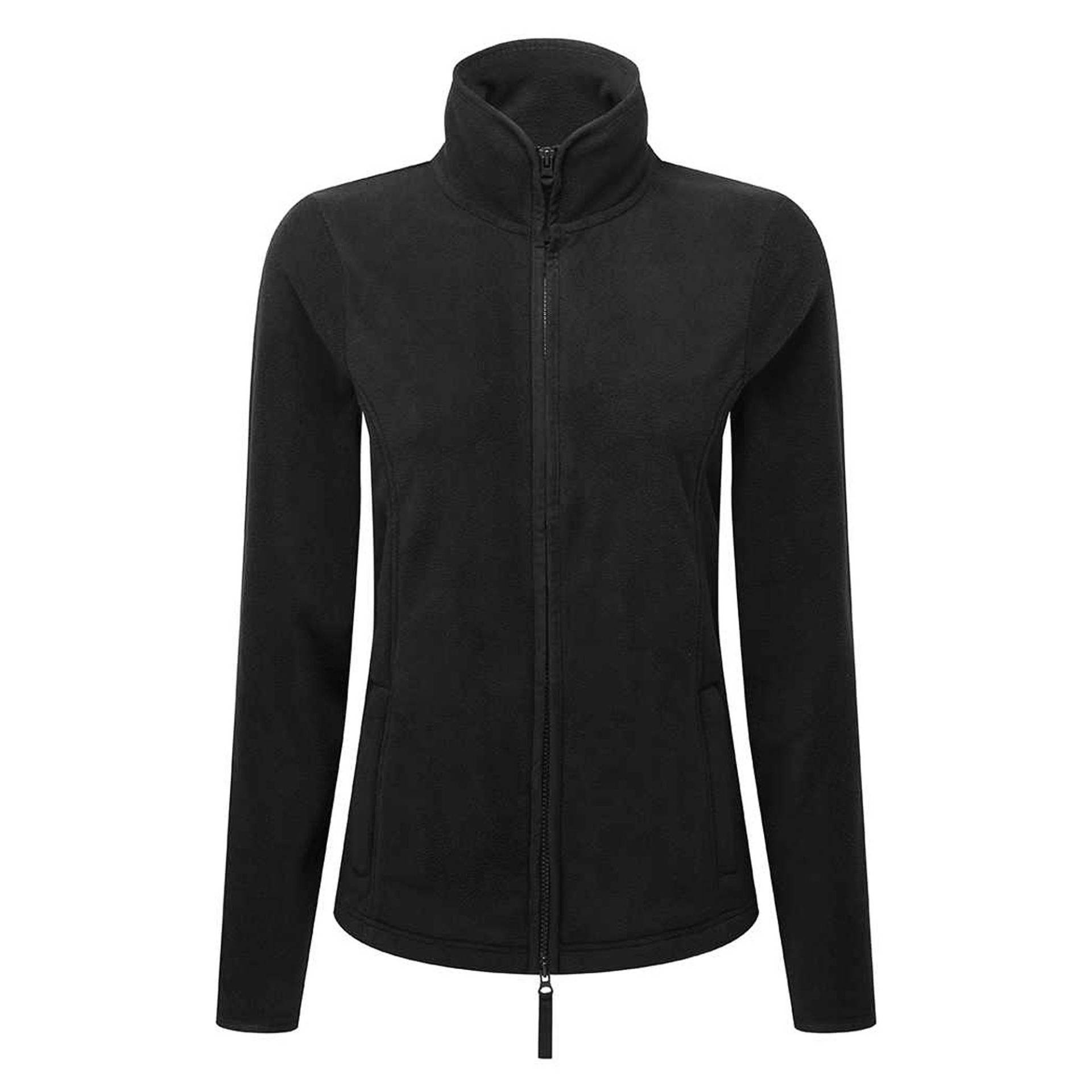 Artisan Fleecejacke Kontrastbesatz Damen Schwarz 3XL von PREMIER