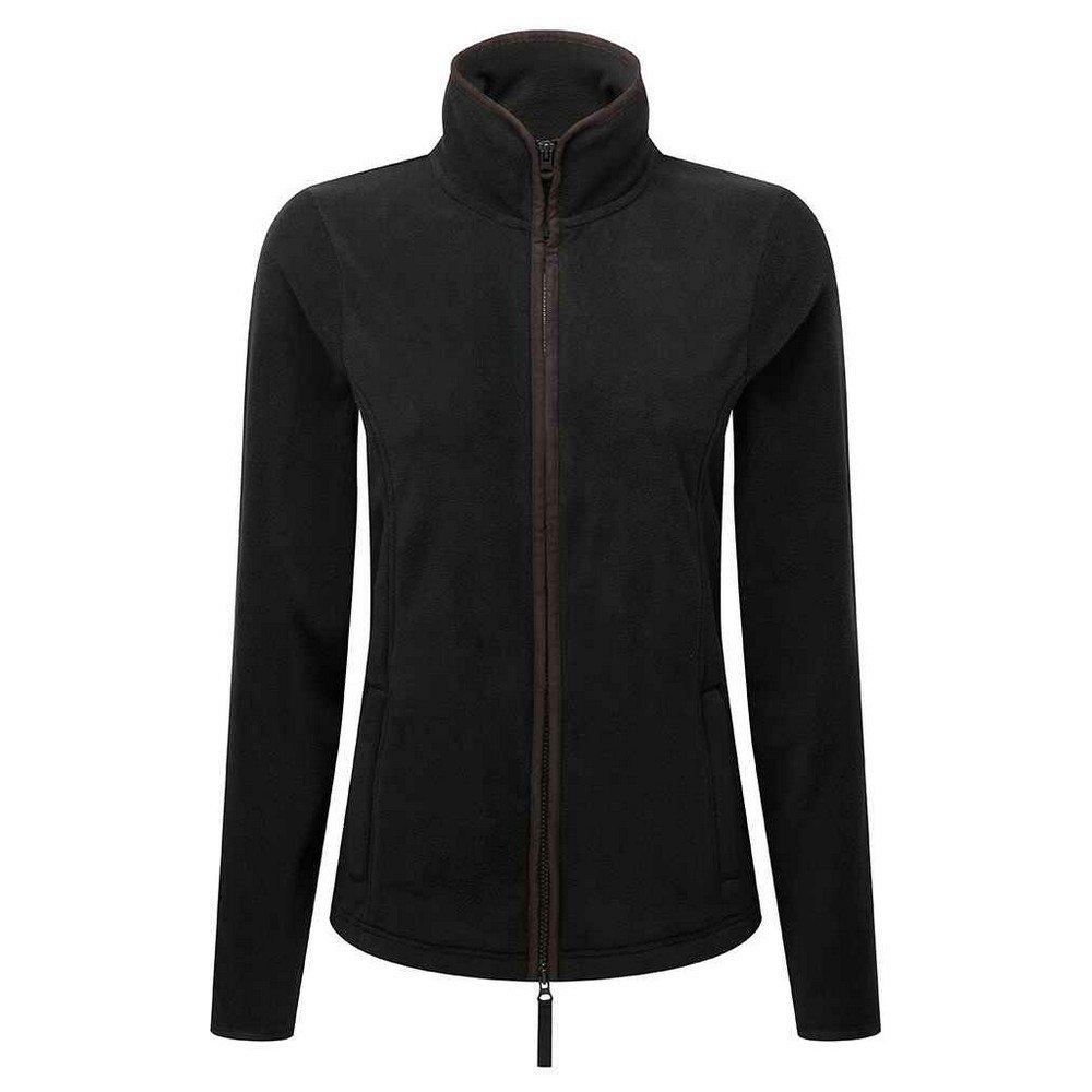 Artisan Fleecejacke Kontrastbesatz Damen Schwarz L von PREMIER