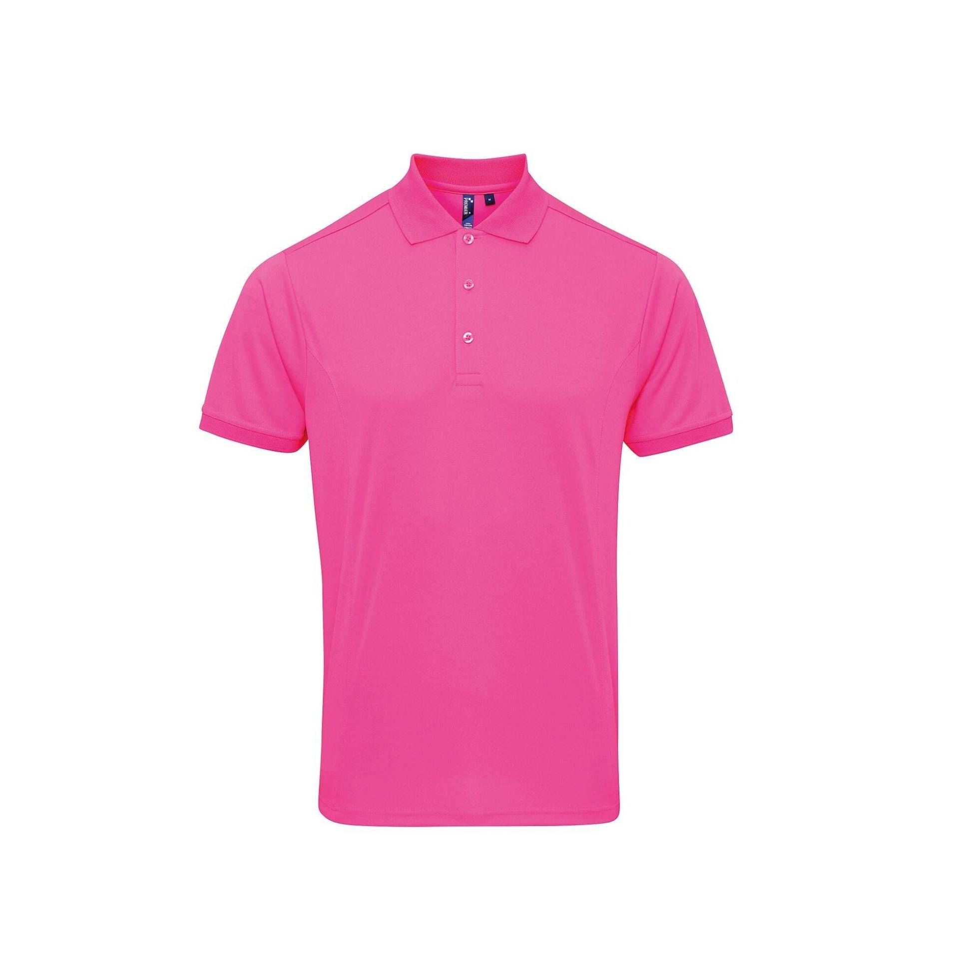 Coolchecker Pique Kurzarm Polo Tshirt Herren Pink M von PREMIER