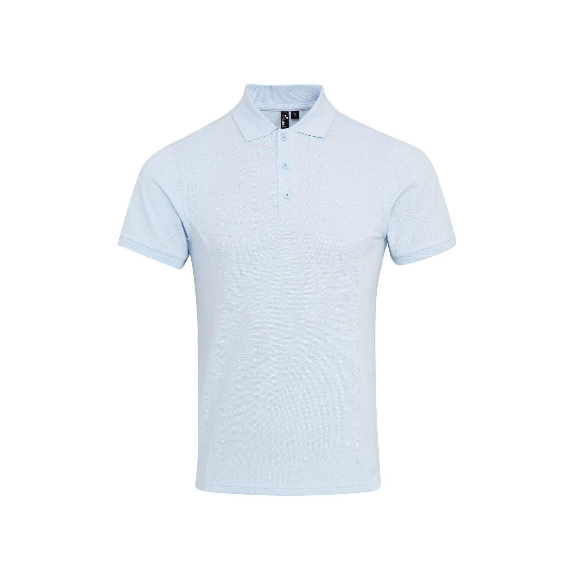 Coolchecker Piquépoloshirt Mit Coolplus Herren Hellblau 4XL von PREMIER