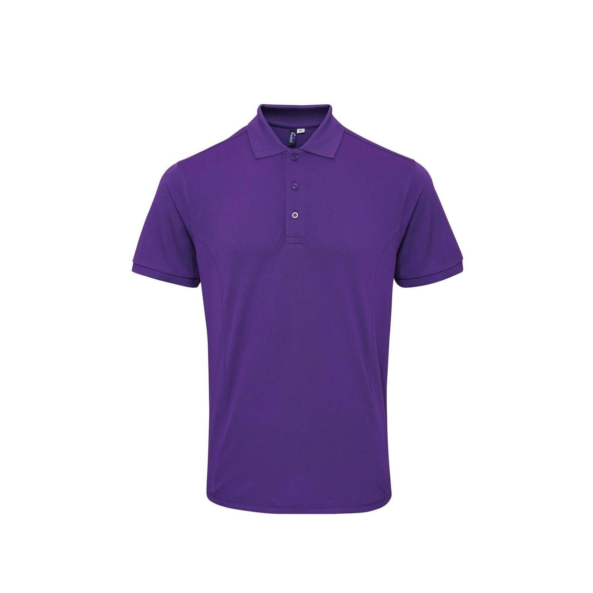 Coolchecker Piquépoloshirt Mit Coolplus Herren Lila 3XL von PREMIER