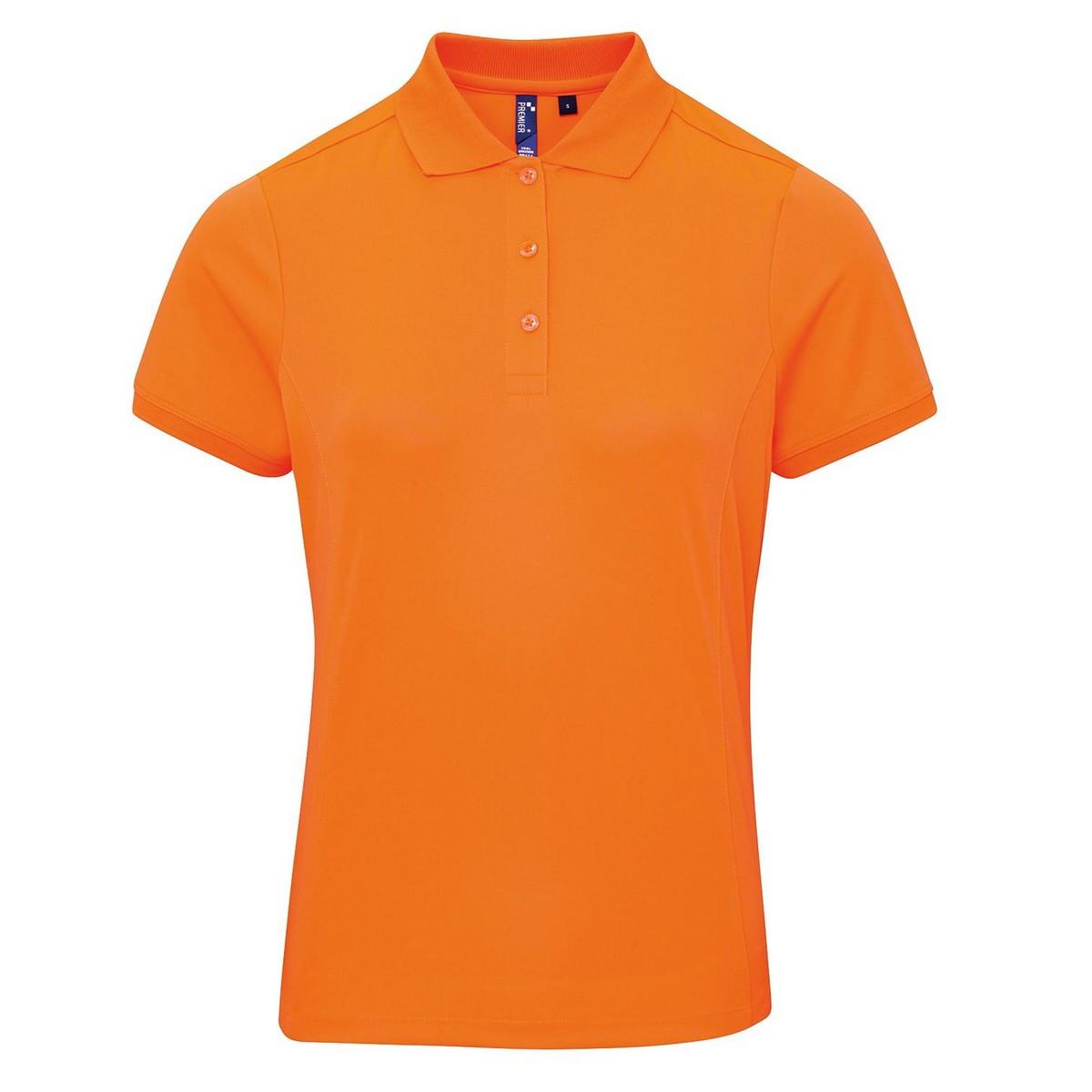 Coolchecker Poloshirt Damen Orange 42 von PREMIER