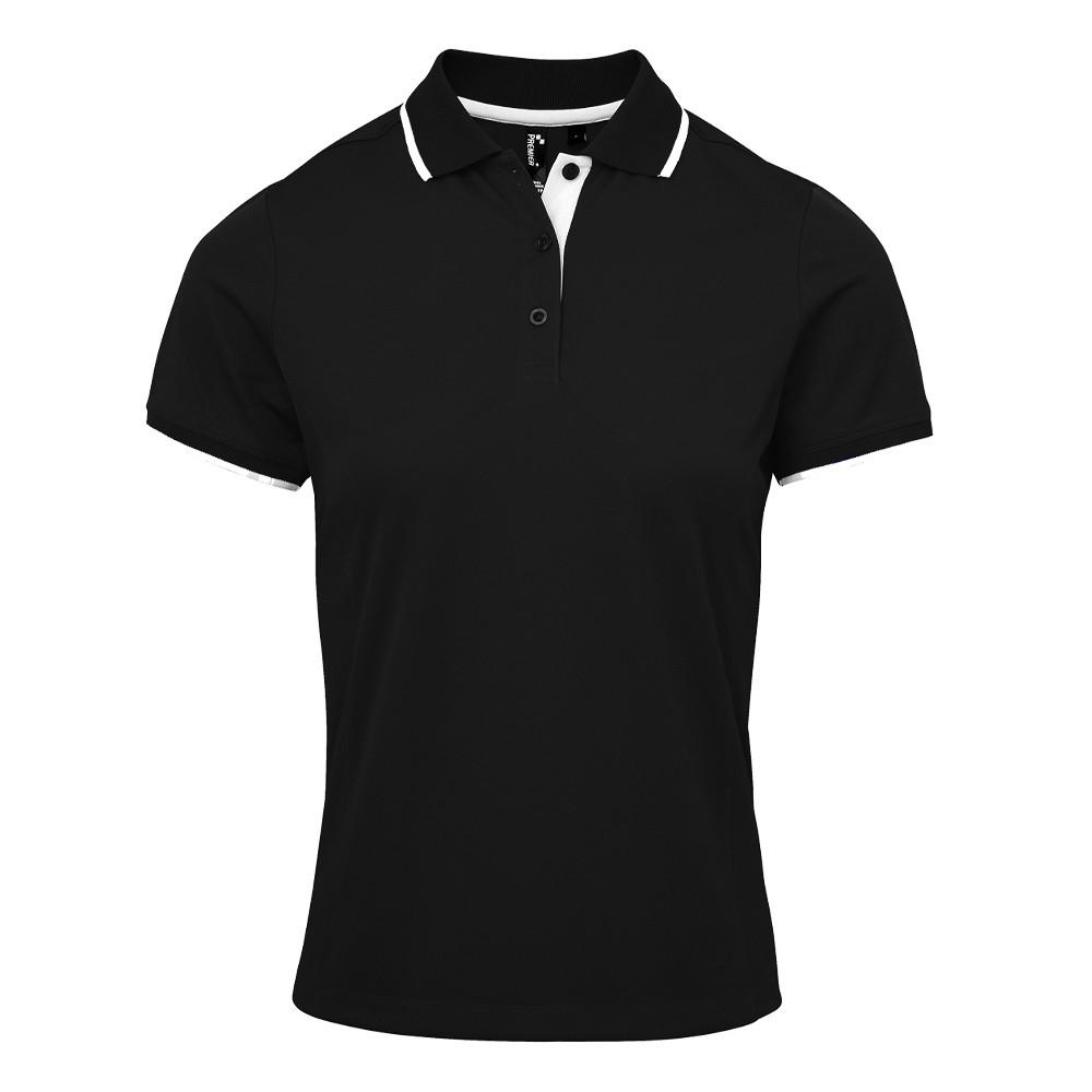 Coolchecker Poloshirt Damen Schwarz XS