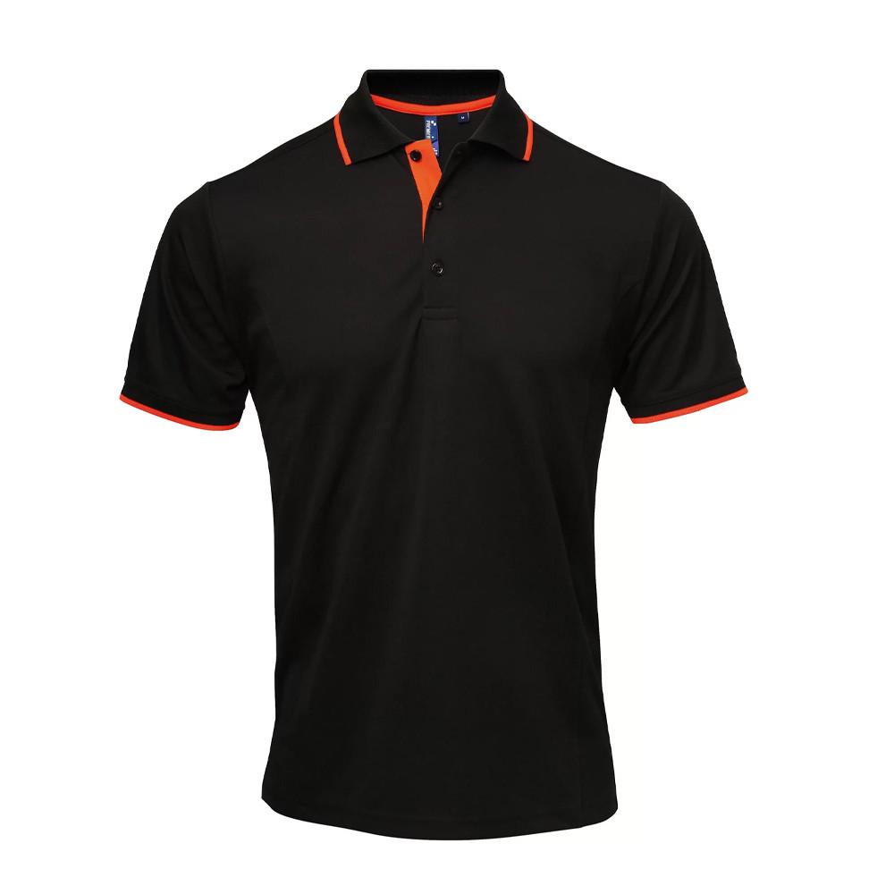 Coolchecker Poloshirt Herren Schwarz 4XL von PREMIER