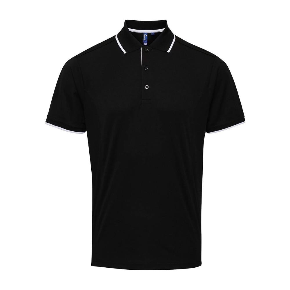 Coolchecker Poloshirt Herren Schwarz XXL von PREMIER