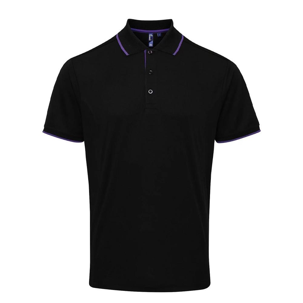 Coolchecker Poloshirt Herren Schwarz XXL von PREMIER