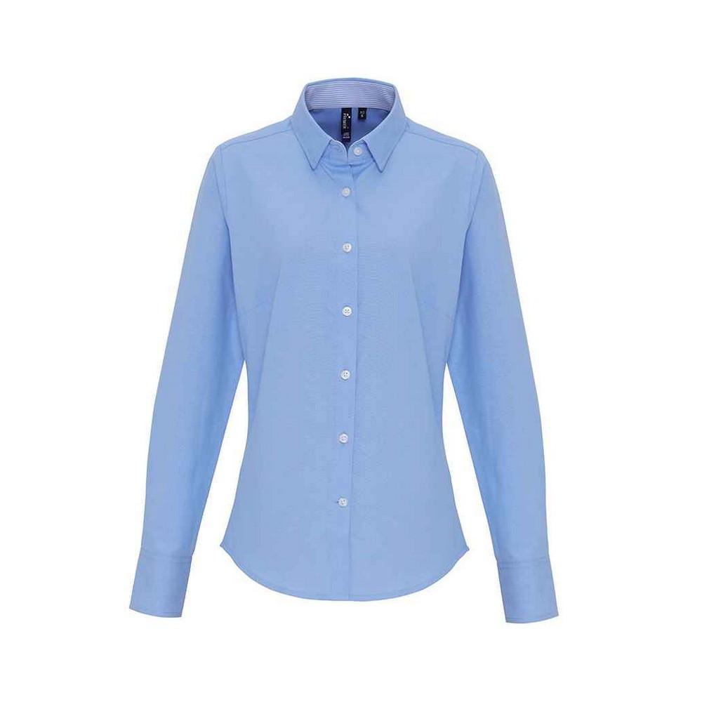 Formelles Hemd Langärmlig Damen Blau S von PREMIER