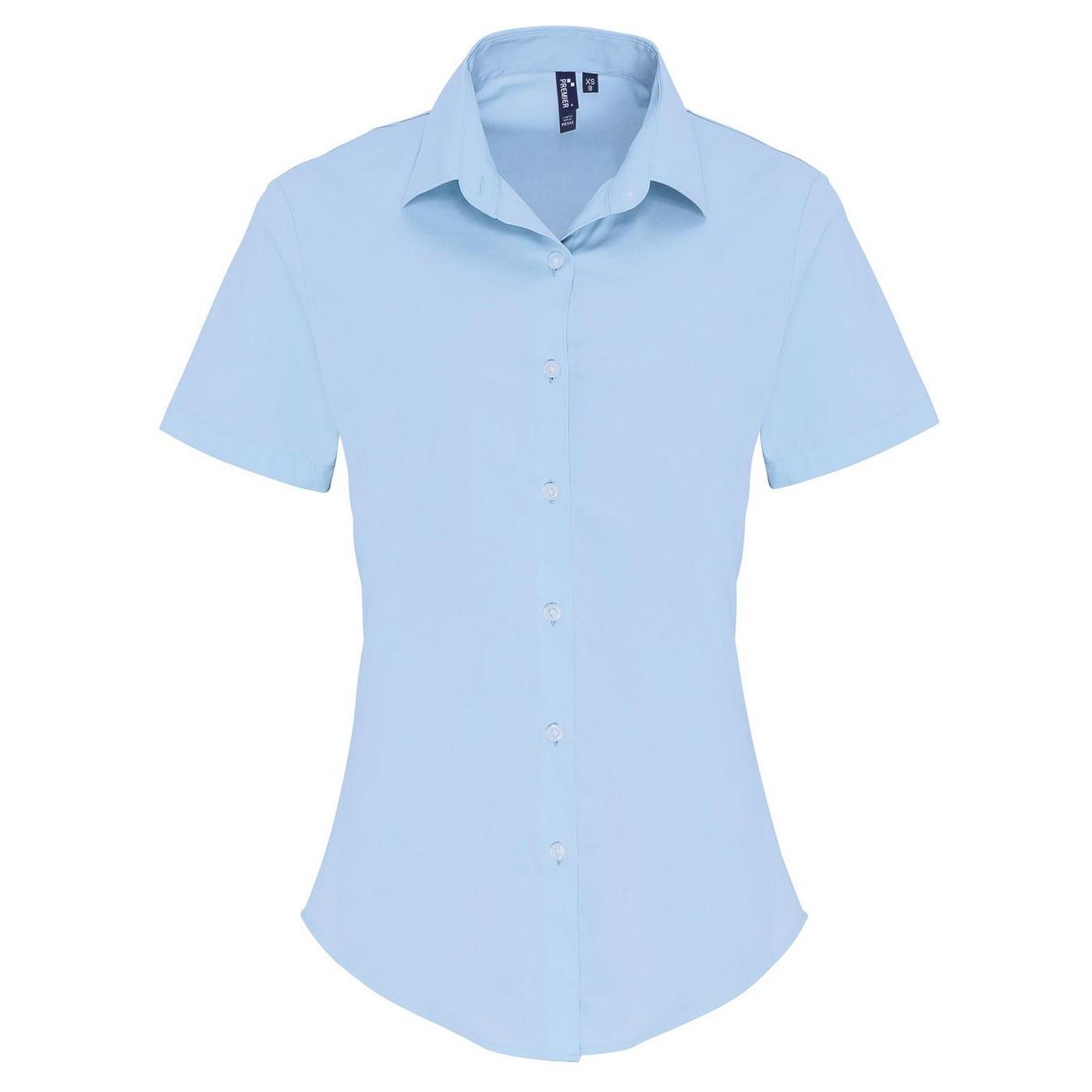 Formelles Hemdkurzärmlig Damen Blau XS von PREMIER