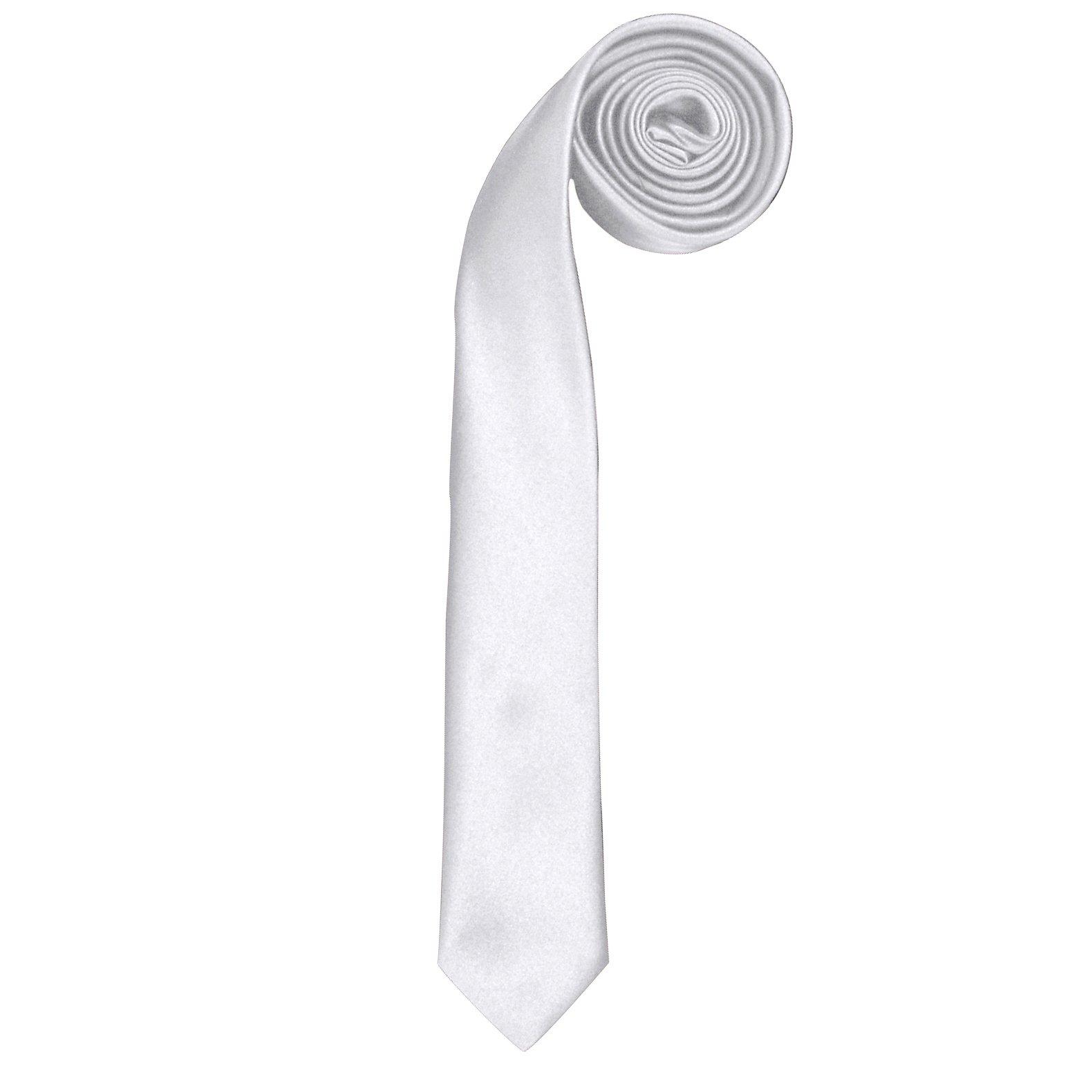 Krawatte, Schmal (2 Stückpackung) Herren Weiss ONE SIZE von PREMIER