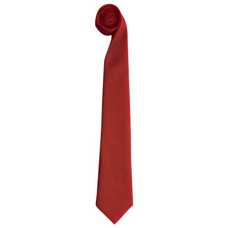 Krawatte, Unifarben (2 Stückpackung) Herren Rot Bunt ONE SIZE von PREMIER