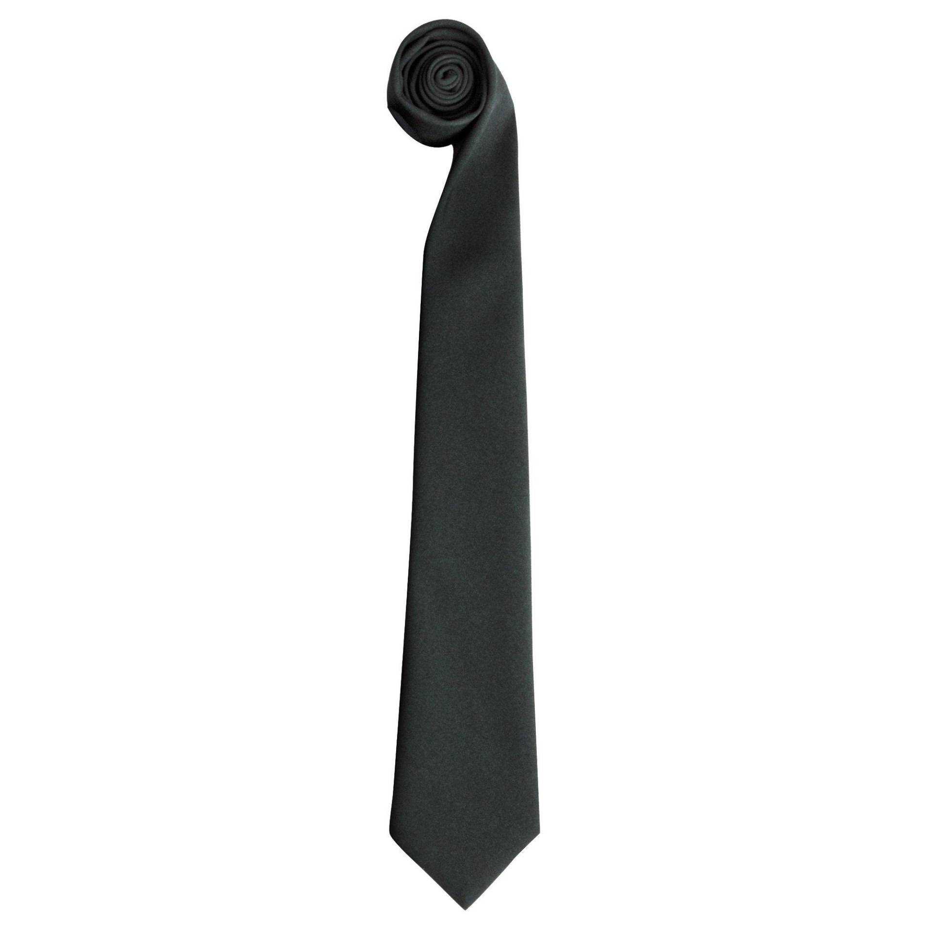 Krawatte, Unifarben (2 Stückpackung) Herren Schwarz ONE SIZE von PREMIER