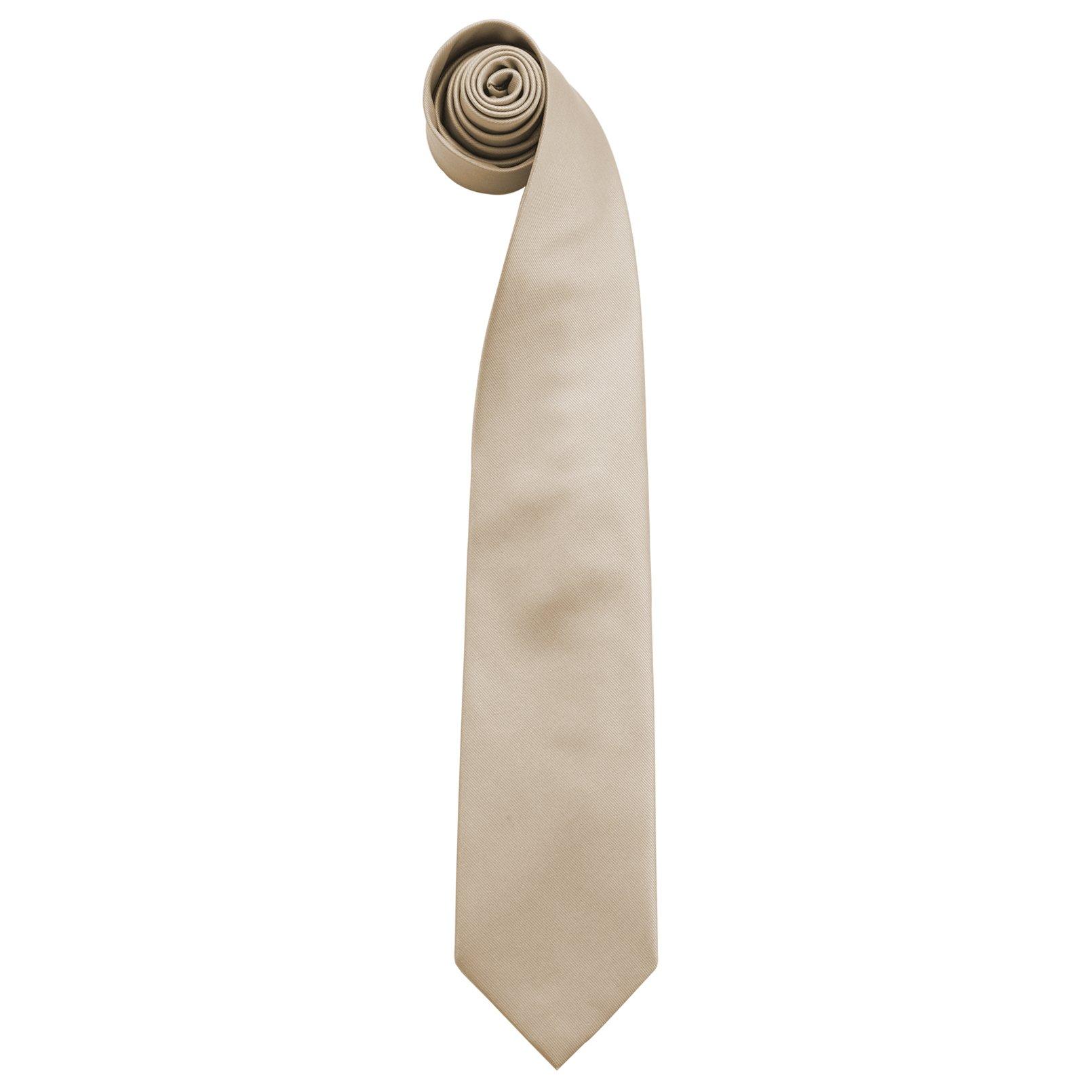 Krawatte Colours, Unifarben (2 Stückpackung) Herren Khaki ONE SIZE von PREMIER