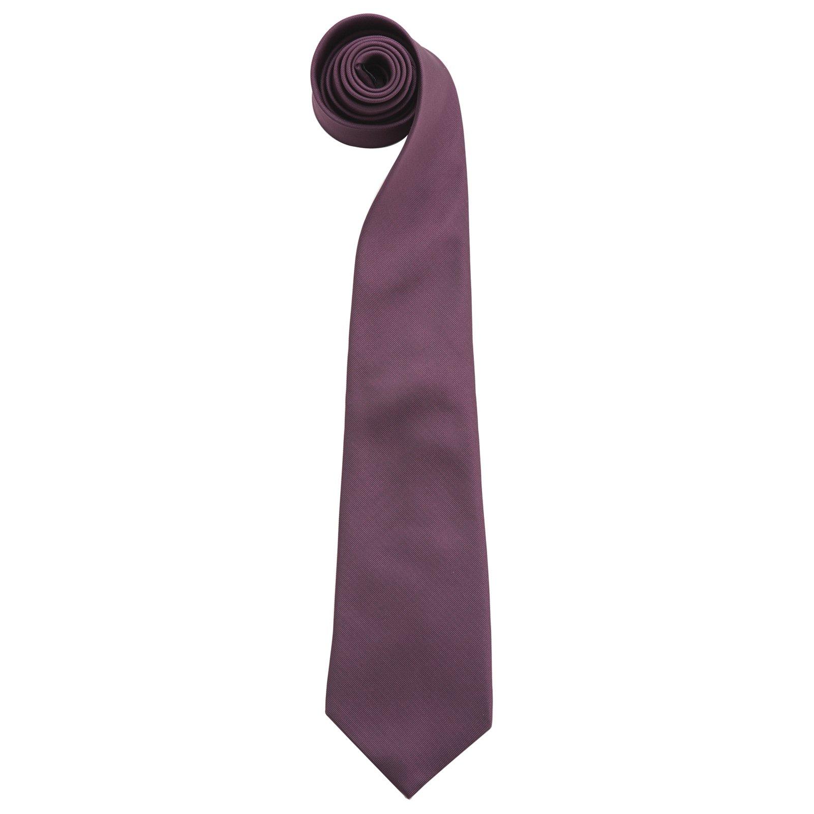 Krawatte Colours, Unifarben (2 Stückpackung) Herren Lila ONE SIZE von PREMIER