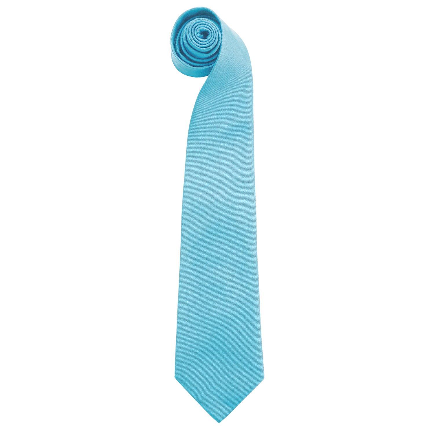 Krawatte Colours, Unifarben (2 Stückpackung) Herren Türkisblau ONE SIZE von PREMIER
