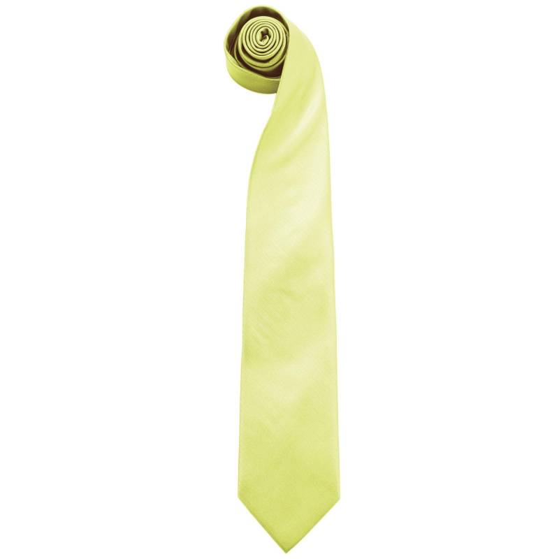 Krawatte Colours, Unifarben Herren Limone ONE SIZE von PREMIER