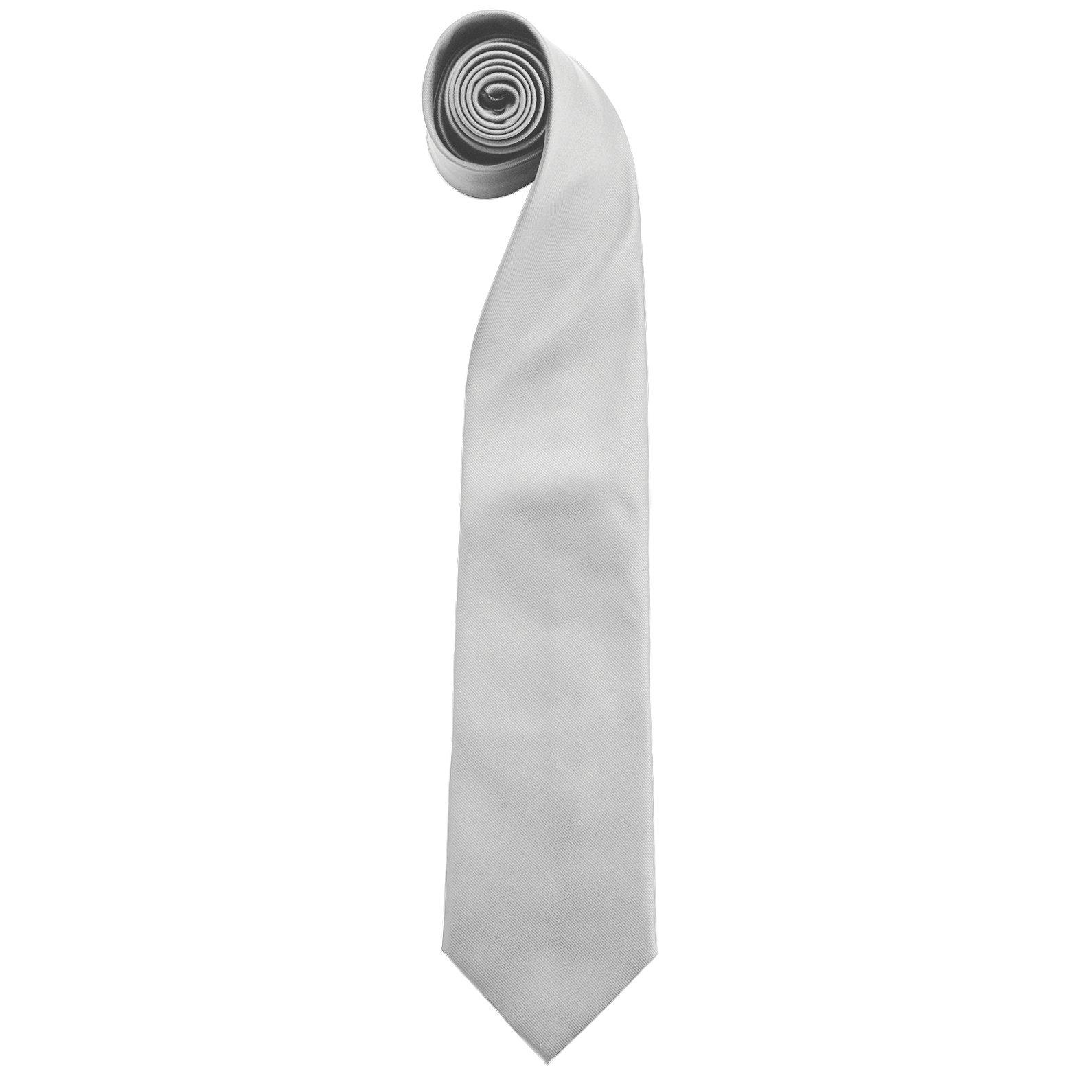 Krawatte Colours, Unifarben Herren Silber ONE SIZE von PREMIER