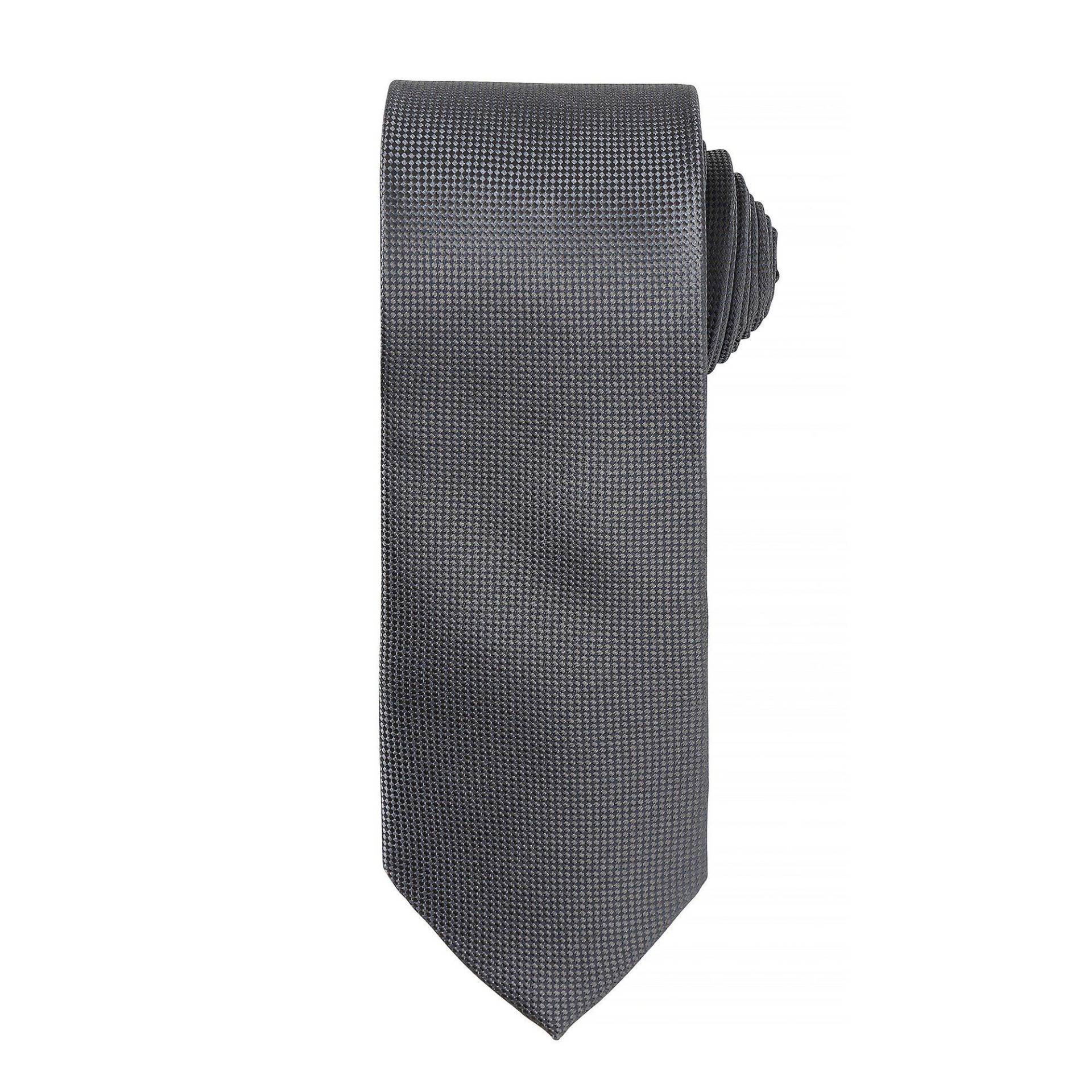 Krawatte Mit Dezentem Waffelmuster (2 Stückpackung) Herren Grau ONE SIZE von PREMIER