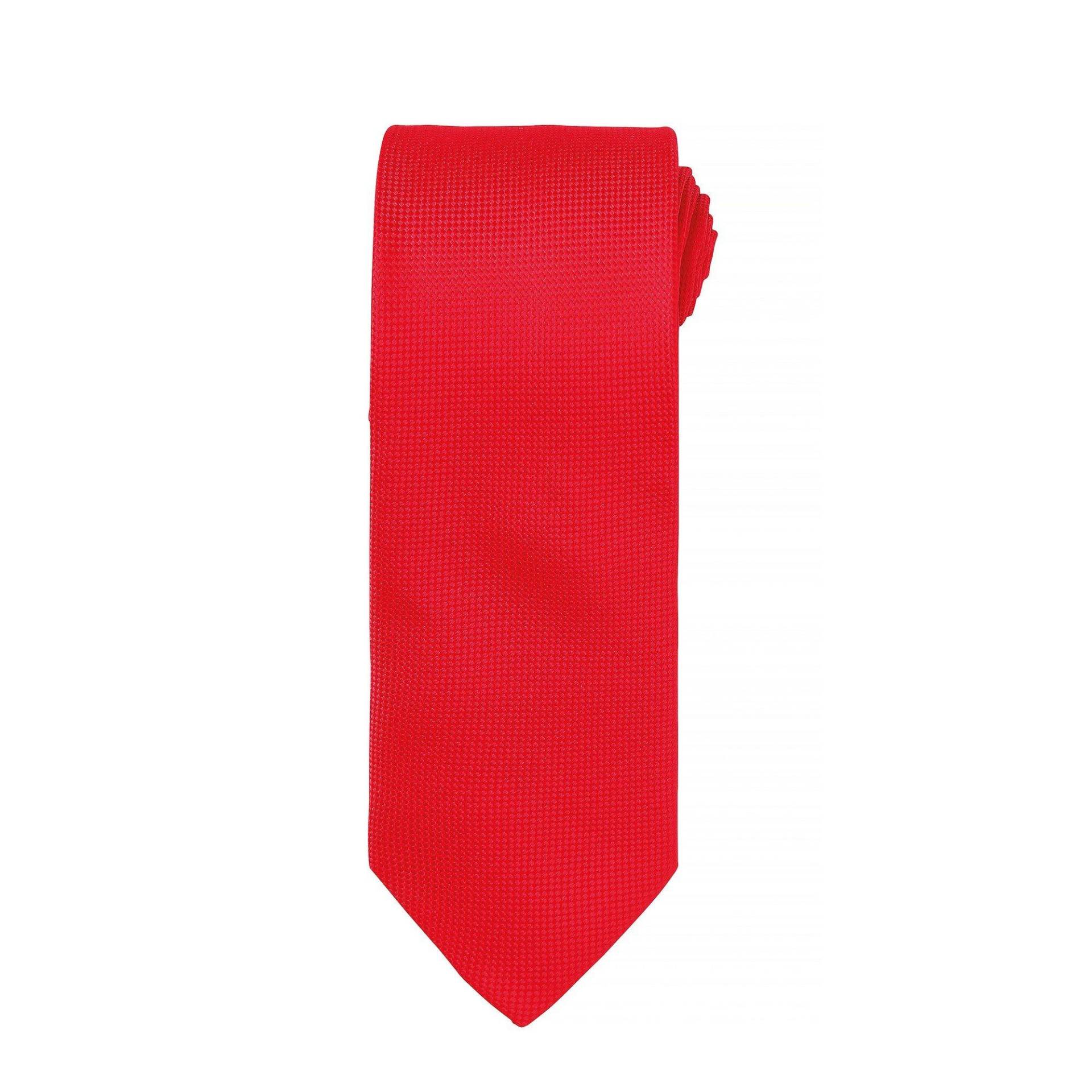 Krawatte Mit Dezentem Waffelmuster (2 Stückpackung) Herren Rot Bunt ONE SIZE von PREMIER