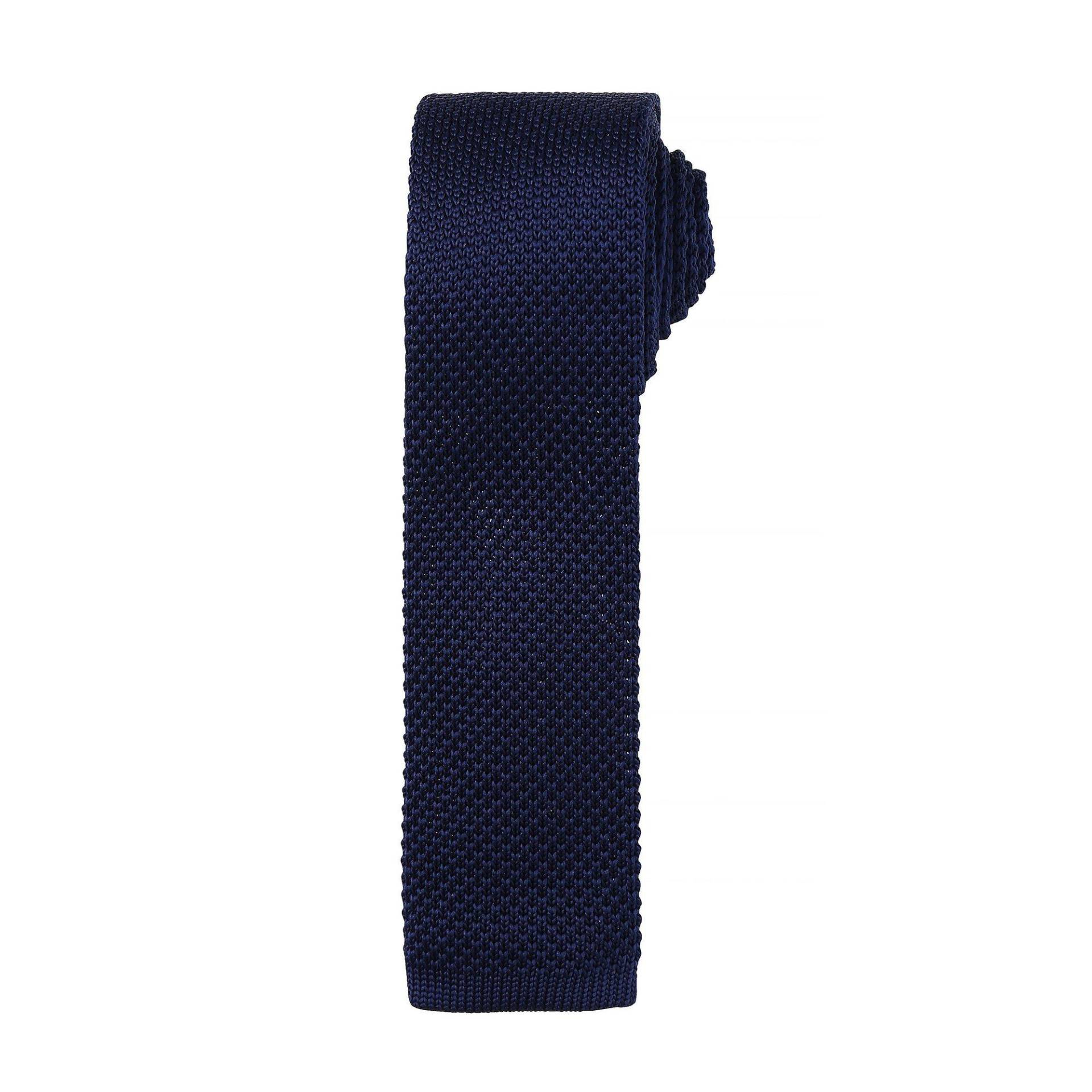 Krawatte Mit Strick Muster (2 Stückpackung) Herren Marine ONE SIZE von PREMIER