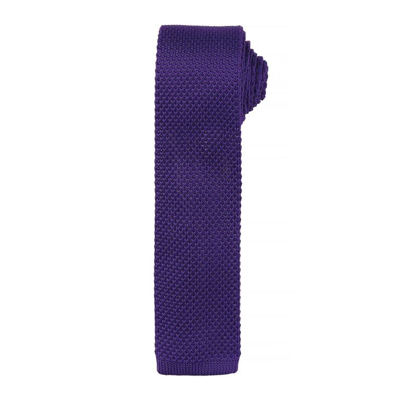 Krawatte Mit Strick Muster Herren Lila ONE SIZE von PREMIER