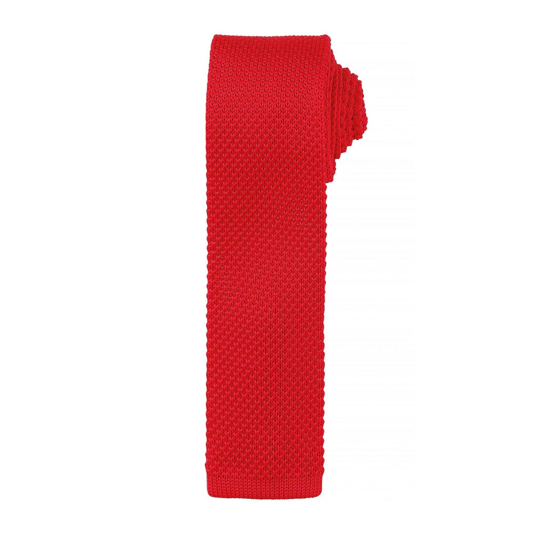 Krawatte Mit Strick Muster Herren Rot Bunt ONE SIZE von PREMIER
