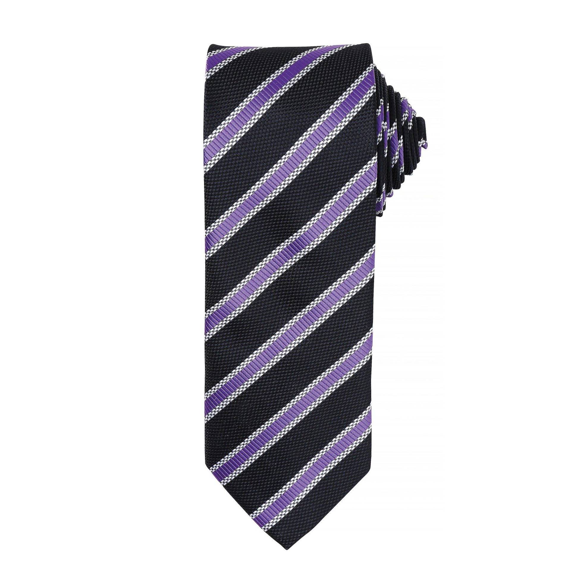 Krawatte Mit Waffelmuster (2 Stückpackung) Herren Schwarz ONE SIZE von PREMIER