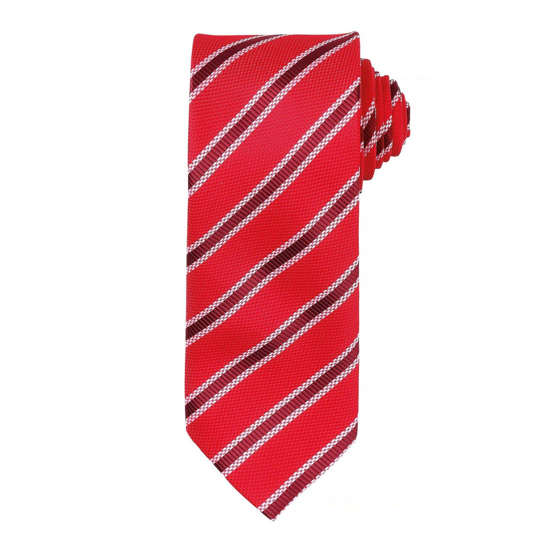 Krawatte Mit Waffelmuster Herren Rot Bunt ONE SIZE von PREMIER