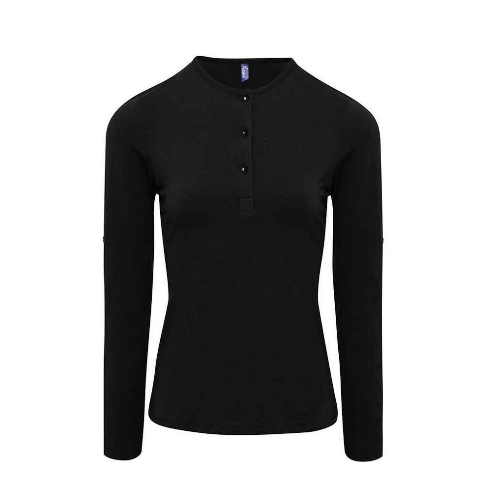 Long John Tshirtkrempelärmel Damen Schwarz 36 von PREMIER