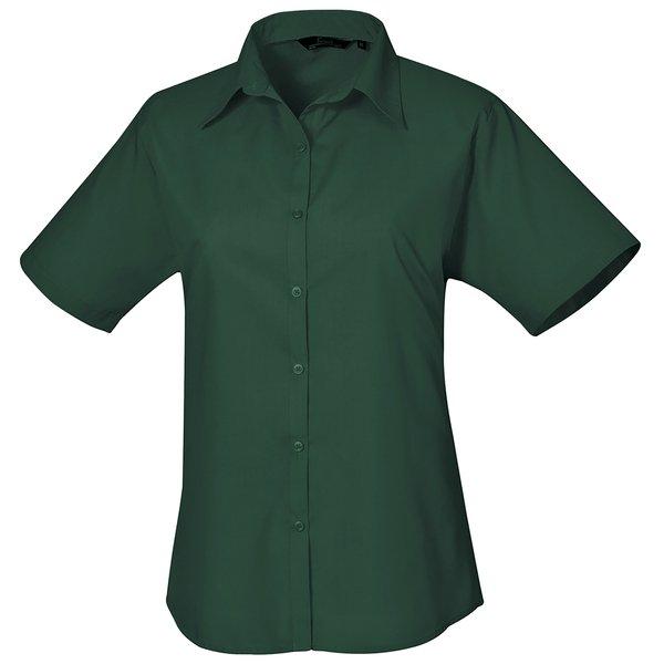 Popeline Bluse Damen Dunkelgrün 34 von PREMIER