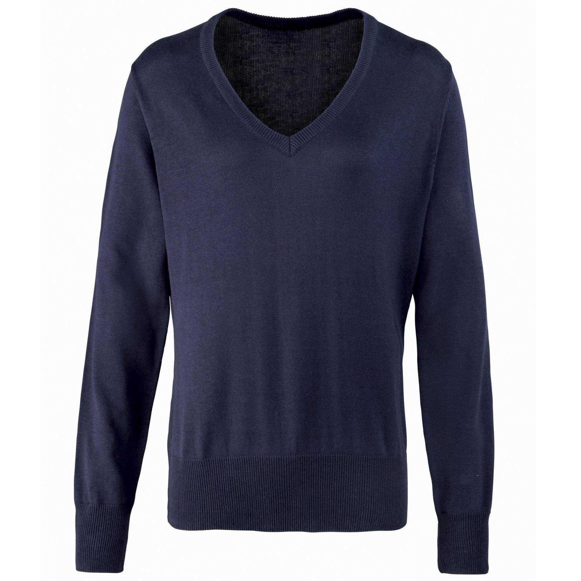 Strickpullover Mit Vausschnitt Damen Marine 34 von PREMIER