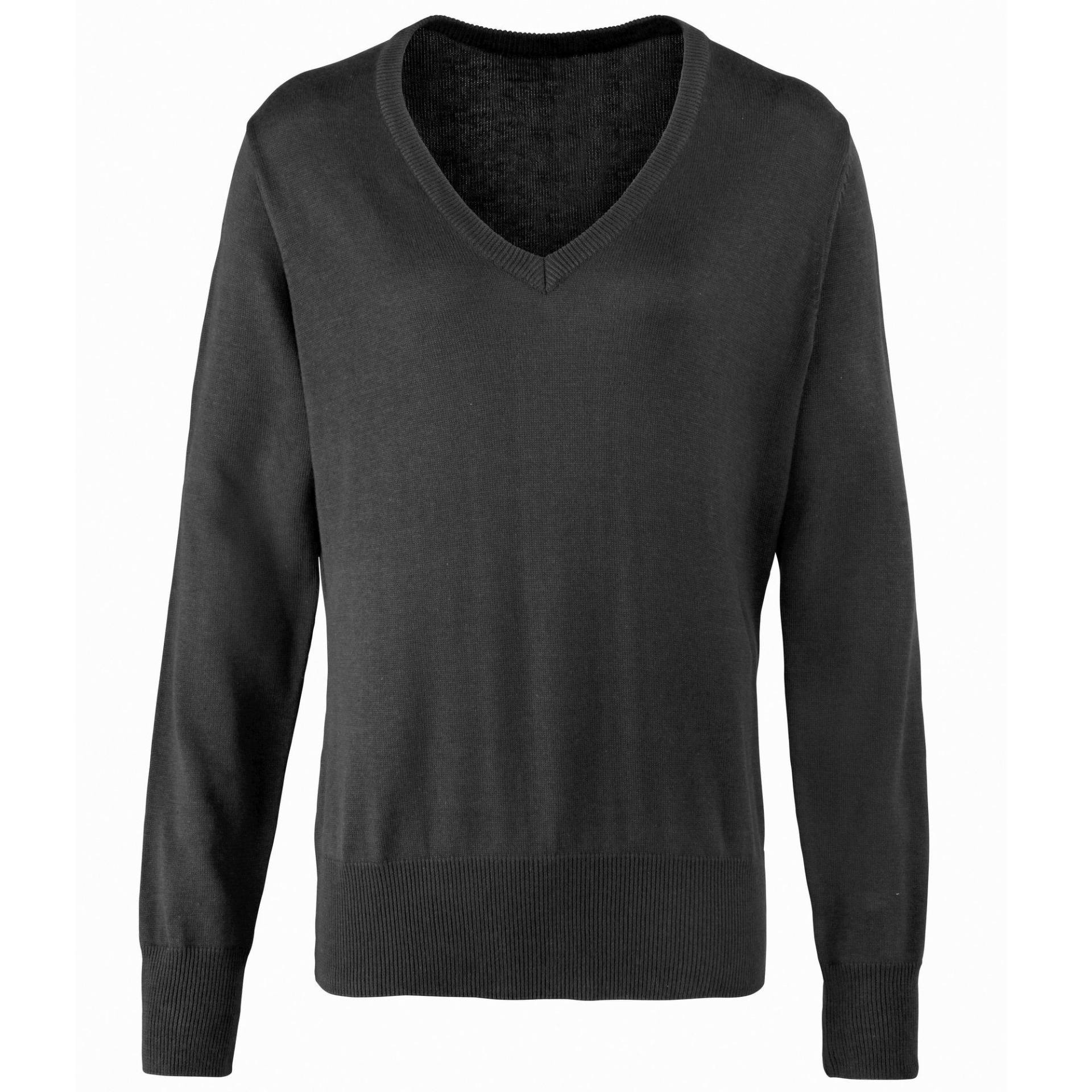 Strickpullover Mit Vausschnitt Damen Charcoal Black 38 von PREMIER