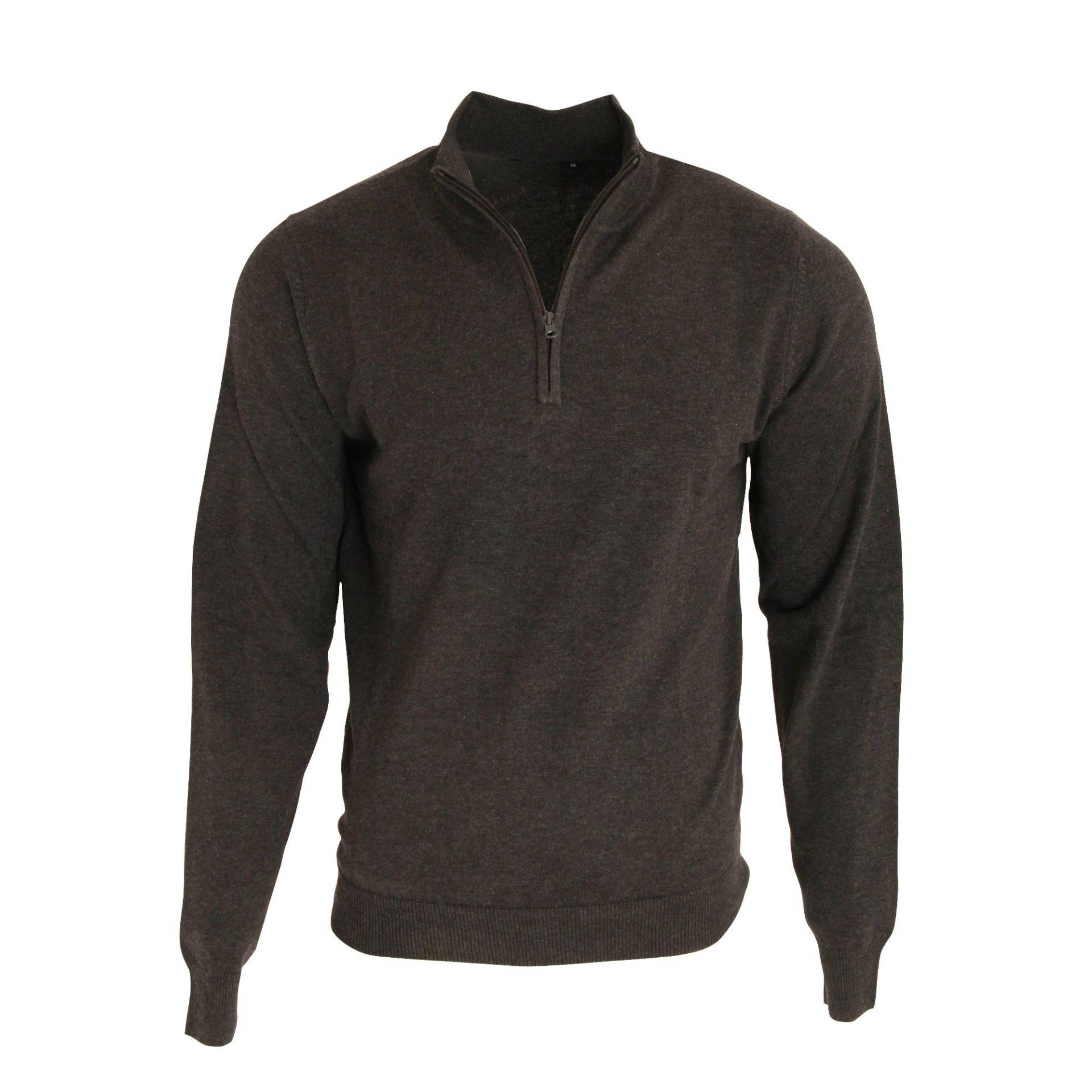 14 Zip Strick Sweater Herren Charcoal Black 3XL von PREMIER