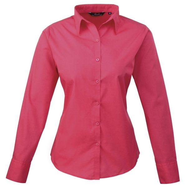 Popeline Bluse Arbeitshemd Damen Pink 40 von PREMIER