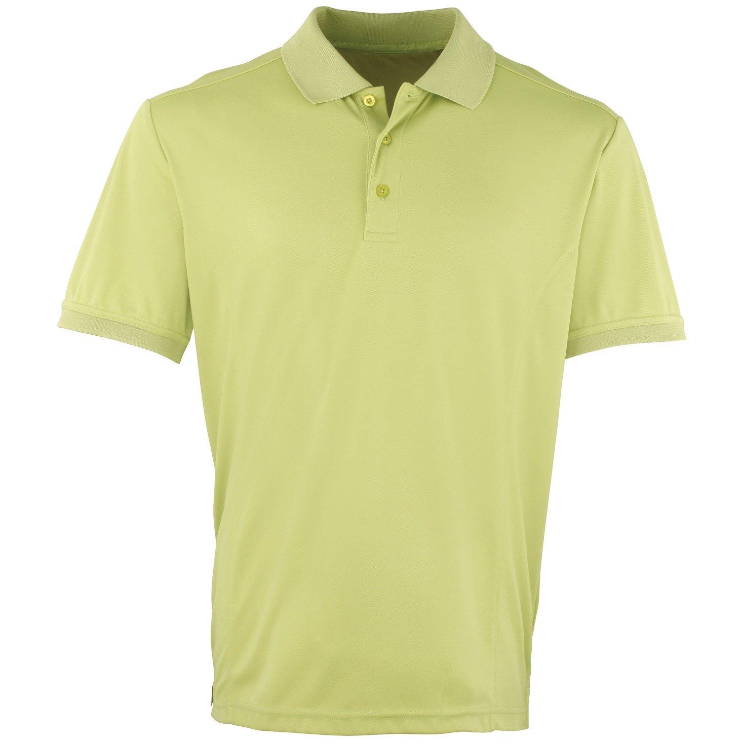 Coolchecker Pique Kurzarm Polo Tshirt Herren Limone 4XL von PREMIER