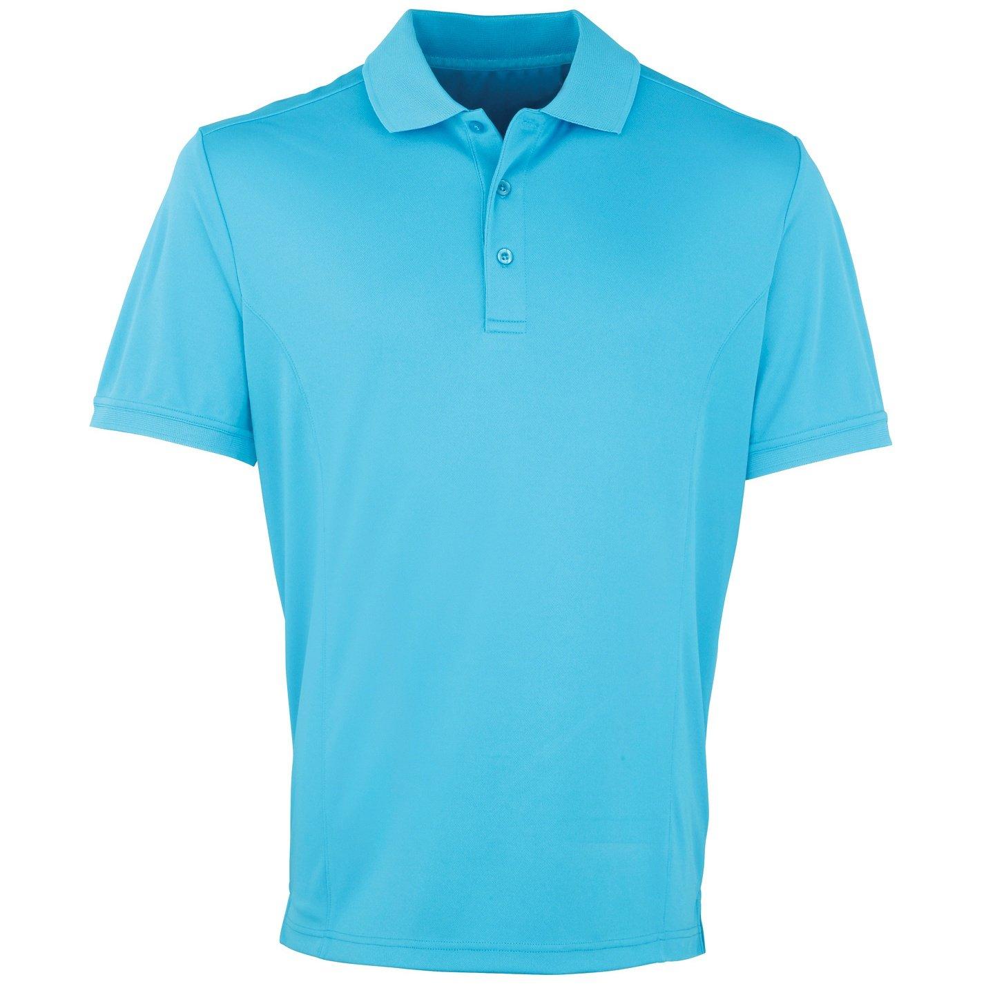 Coolchecker Pique Kurzarm Polo Tshirt Herren Türkisblau 4XL von PREMIER