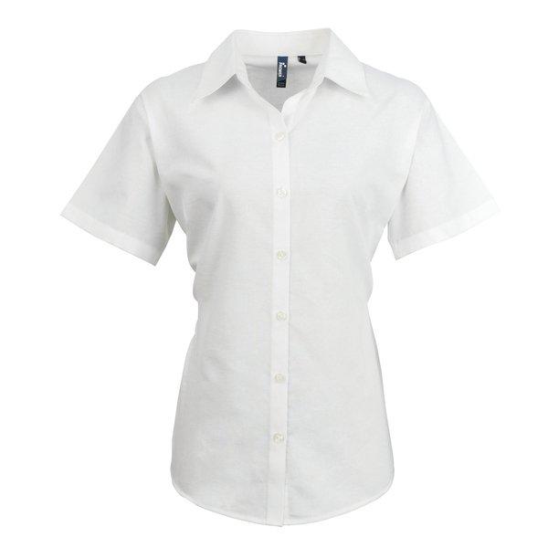 Oxford-bluse Bluse Arbeitshemd Damen Weiss 52 von PREMIER